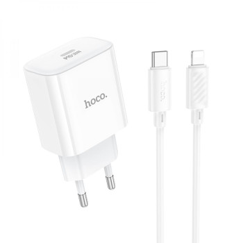 Мережевий Зарядний Пристрій Hoco C76A Pro Type-C PD / QC 30W Type-C to Lightning, White