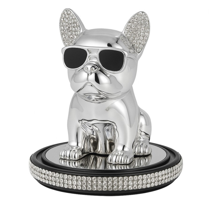 Ароматизатор Diamond French Bulldog, Silver