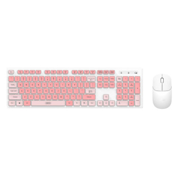 Бездротова Bluetooth клавіатура з мишкою XO KB-05, Pink