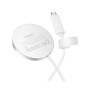 Бездротовий зарядний пристрій Hoco CW63 Pro Qi2.2 25W with cable Type-C 1.2m, White