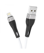 Data-кабель USB Borofone BX46 Rush silicone Lightning, White