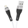 Data-кабель USB Borofone BX46 Rush silicone Lightning, White