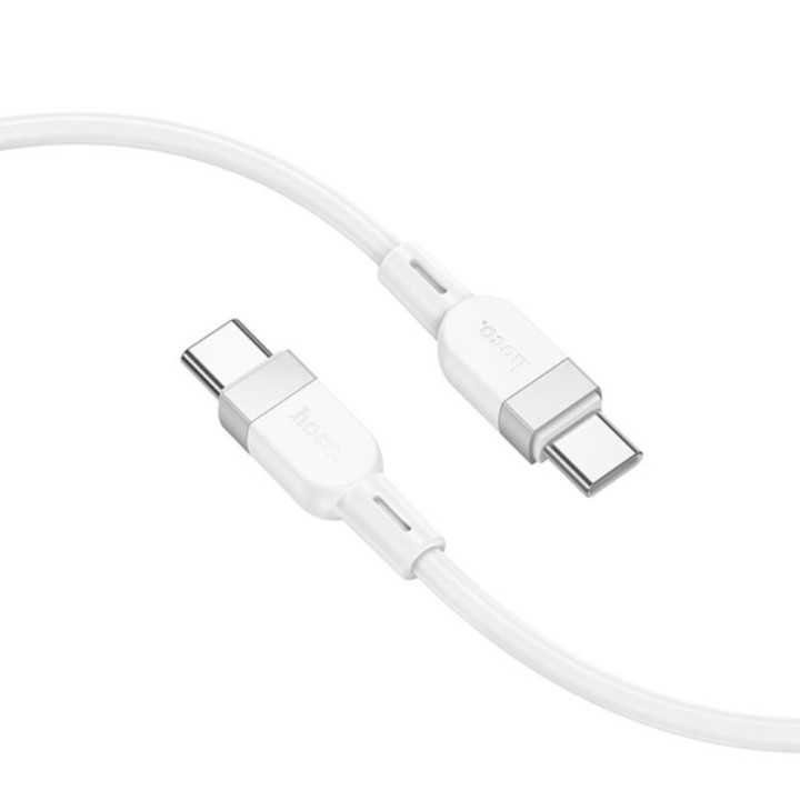 Кабель Hoco X109 Silicone Type-C to Type-C 60W, White