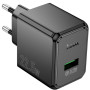 Мережевий зарядний пристрій Hoco CS17A 1USB QC 22.5W кабель USB to Type-C, Black