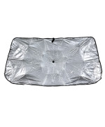 Автомобільна сонцезахисна парасолька 120x65 см, Black-Silver