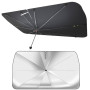 Автомобільна сонцезахисна парасолька 140x79 см, Black-Silver