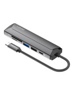 USB Hub LDNIO DS-56H Type-C to HDMI*1 (4K@30hz / USB2.0*1 / SD / TF, Gray