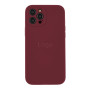 Чехол Silicone Case Full Size with Frame для iPhone 12 Pro Max 68.blackcurrant