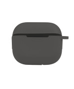 Чехол-футляр для наушников Silicone Case with hook для Airpods 4, Dark grey