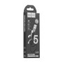 Data-кабель USB Hoco X35 Premium Charging Lightning 2.4A 0.25m, Black