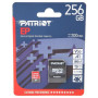 Карта Памяти & Adapter microSDXC Patriot EP V30 256Gb (UHS-I/U3) 10 Class, Black-Red