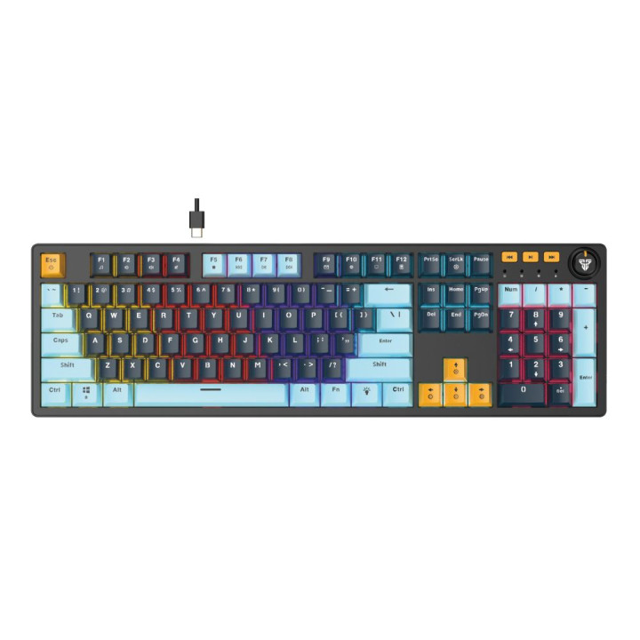 Игровая клавиатура Fantech ATOM107S MK893S MIZU Blue Switch с RGB подсветкой, Navy