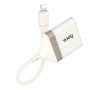 Перехідник Hoco UA40 2-in-1 Card Reader Lightning, Apricot