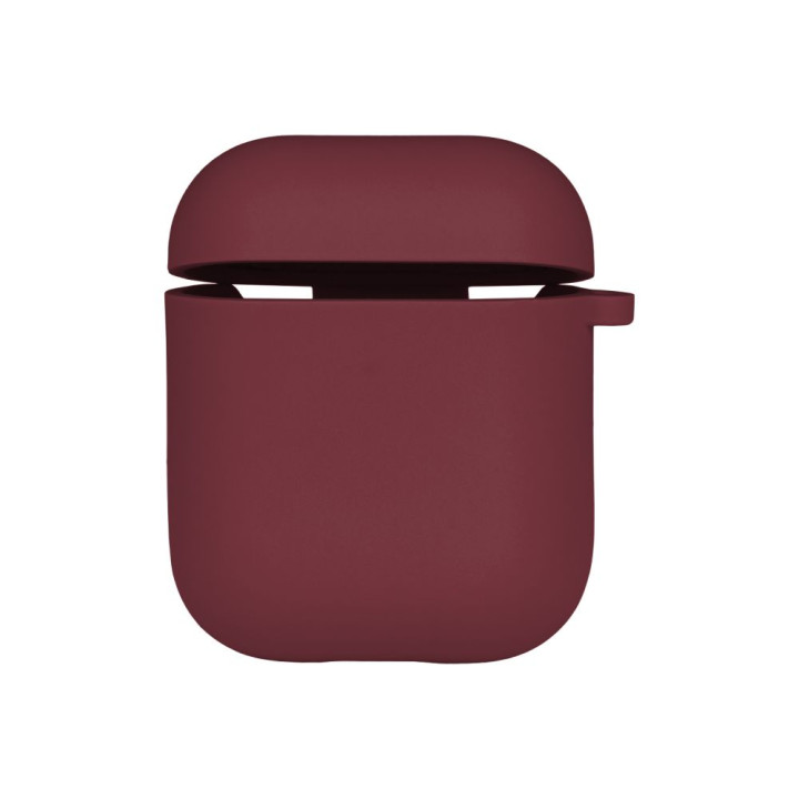 Чехол Silicone Case with microfibra для Airpods 1 / 2, 37.Rose red