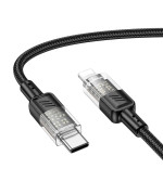 Data-кабель Hoco U129 PD27W Type-C to Lightning 1.2m, Black