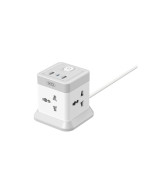 Мережевий Подовжувач XO WL20 20W Square Socket 4AC USB-A 1USB-C PD / QC 2m, White