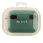 Чохол - футляр Silicone Case with microfibra для Airpods Pro 3, Pine green