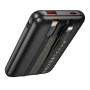 Зовнішній акумулятор Power Bank Hoco Q37 Graceful 22.5W PD20W 2cables 10000mAh, Black