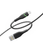 USB Data-кабель Ridea RC-RL15 RGB Light 3A MicroUSB 1.2m, Black
