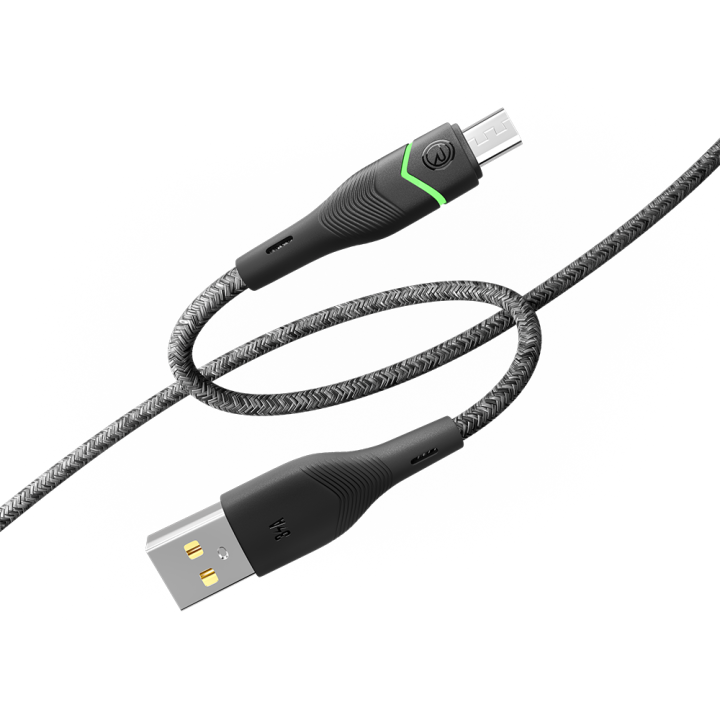 USB Data-кабель Ridea RC-RL15 RGB Light 3A MicroUSB 1.2m, Black