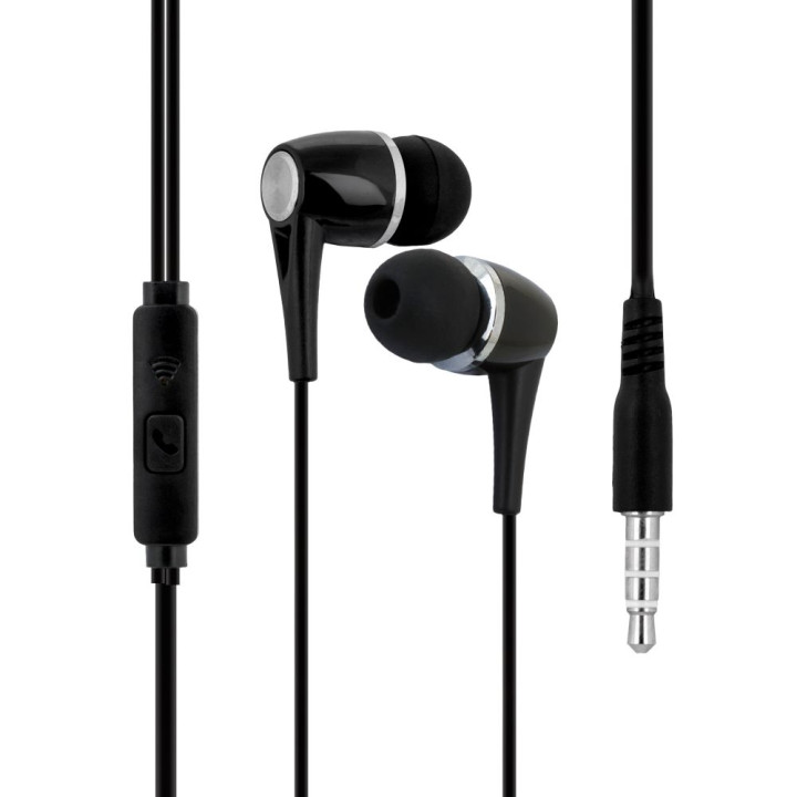 Провідні навушники з мікрофоном XO EP21 (Mini Jack 3.5 mm), Black