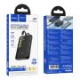 Зовнішній акумулятор Power Bank Hoco Q37 Graceful 22.5W PD20W 2cables 10000mAh, Black