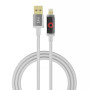 Data - кабель YOKI SM33 SMART PULSE USB to Lightning 12W 1.2m, White