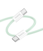 Data-кабель Hoco X104 Source 60W 3A Type-C to Type-C 1m, Green