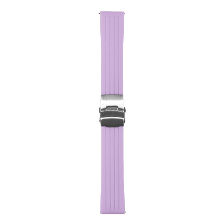 Універсальний ремінець Silicone + Metal lock для Samsung / Amazfit / Huawei 22mm, Light Lilac