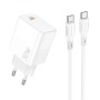 Сетевое Зарядное Устройство Borofone BA77A Insightful PD / QC 30W Type-C to Type-C, White