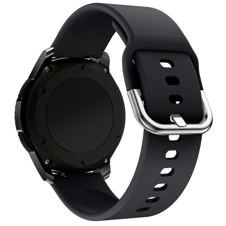 Ремінець Silicone 20mm Original Design для Samsung / Amazfit / Huawei, Black