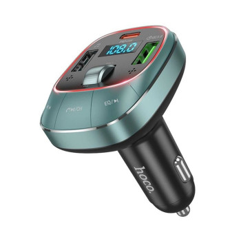 FM-модулятор Hoco E76 Pole PD48W / QC3.0 car BT FM transmitter, Greey