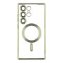 Чохол TPU Metallic Full Camera with Magsafe для Samsung Galaxy S24 Ultra green
