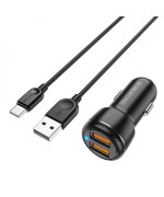 Автомобільний зарядний пристрій Borofone BZ17 QC3.0 3A 18W с, Black