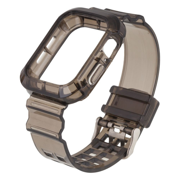 Ремешок Color Transparent для Apple Watch 40mm + Protect Case, Grey