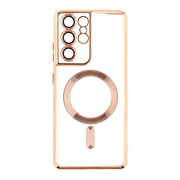 Чохол - накладка TPU Metallic Full Camera with Magsafe для Samsung Galaxy S21 Ultra
