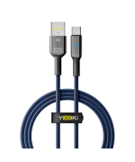 Data - кабель YOKI SMART YK-SM31 USB to Type-C 60W 1.2m, Black-Blue