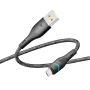 USB Data-кабель Ridea RC-RL15 RGB Light 3A MicroUSB 1.2m, Black