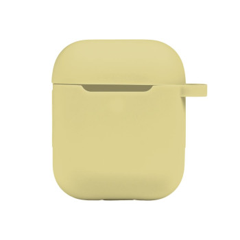 Чохол Silicone Case with hook для Airpods 1 / 2, Crem yellow