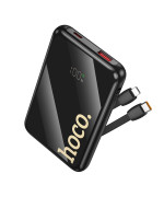 Зовнішній акумулятор Power Bank Hoco Q37 Graceful 22.5W PD20W 2cables 10000mAh, Black