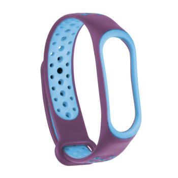 Ремінець Silicon для Xiaomi Mi Band 3/4, Lilac Blue