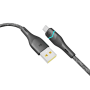 USB Data-кабель Ridea RC-RL15 RGB Light 3A MicroUSB 1.2m, Black