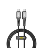 Data - кабель YOKI SOLID YK-SO15 Type-C to Type-C 60W 1.2m, Black