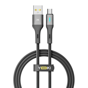 Data - кабель YOKI LED YK-LE17 USB to micro-USB 60W 1.2m, Black