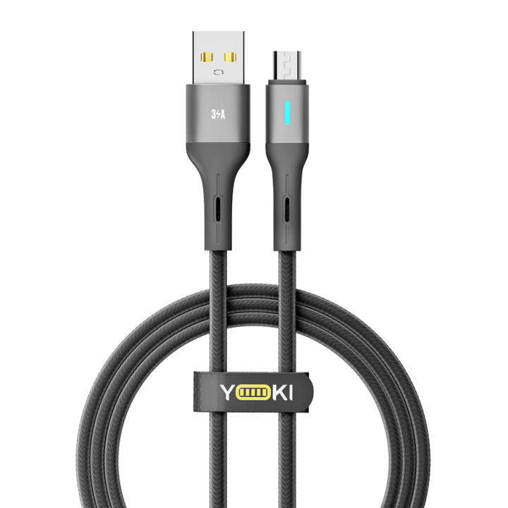 Data - кабель YOKI LED YK-LE17 USB to micro-USB 60W 1.2m, Black