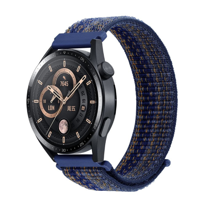 Ремінець 22mm Nylon для Samsung / Amazfit / Huawei, Dark Blue