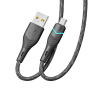 USB Data-кабель Ridea RC-RL15 RGB Light 3A MicroUSB 1.2m, Black