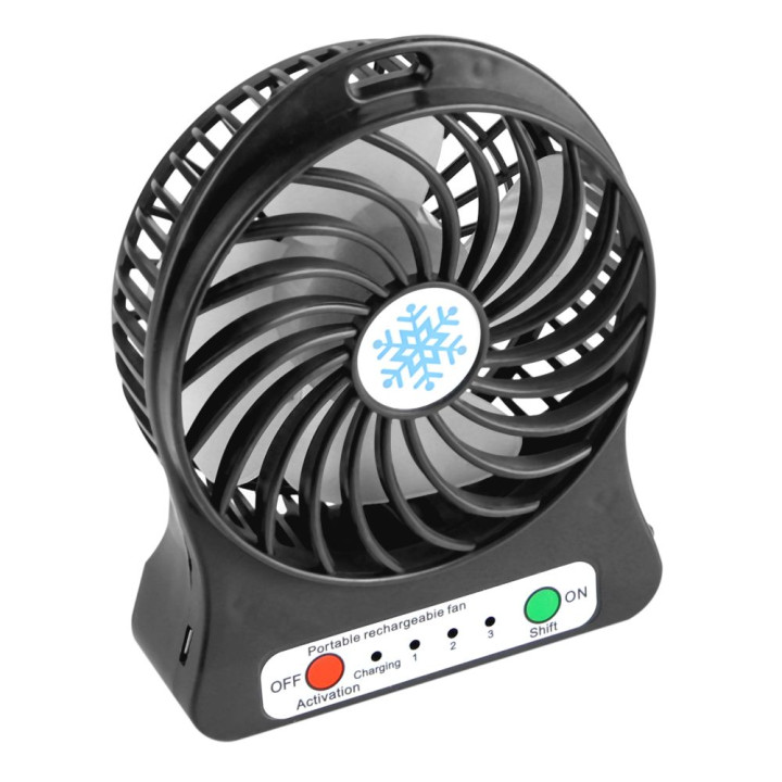 Портативний вентилятор DAC-V1 Mini fan з LED ліхтарем, Black