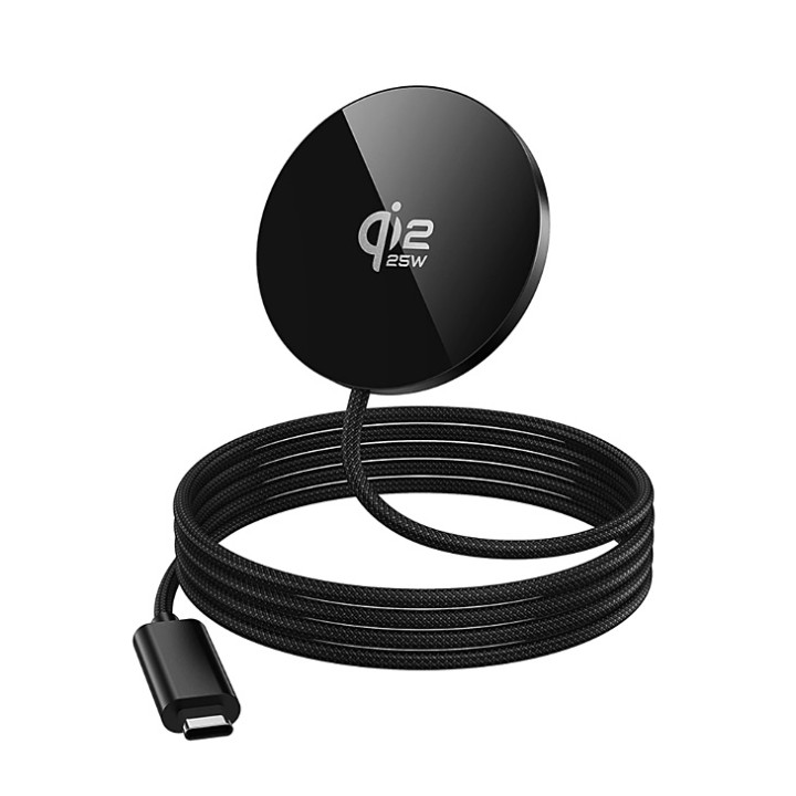 Бездротовий зарядний пристрій Hoco CW63 Pro Qi2.2 25W with cable Type-C 1.2m, Black