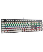 Проводная игровая клавиатура TWolf T75 punk LED Blue Switch, White